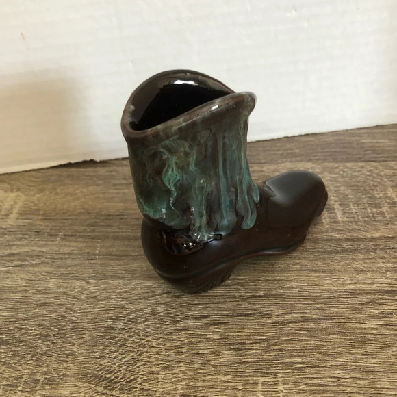 Vintage Drip Glaze  Cowboy Boot - Picture 3 of 11